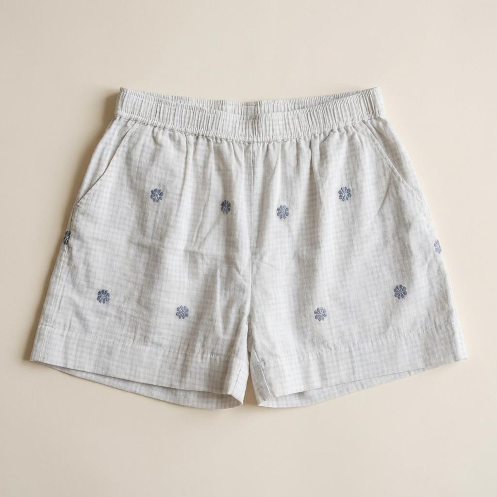 Easygoing Pyjama Shorts Set - Double Layer Handloom