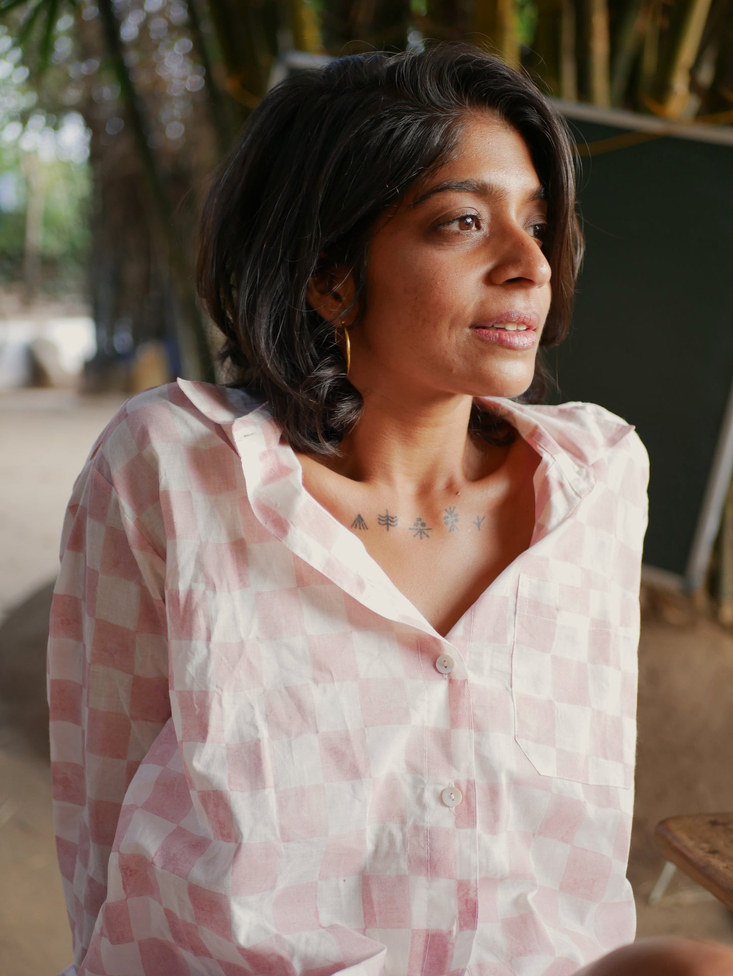 Classic Pyjama Set - Pink Checks on Regenerative Cotton