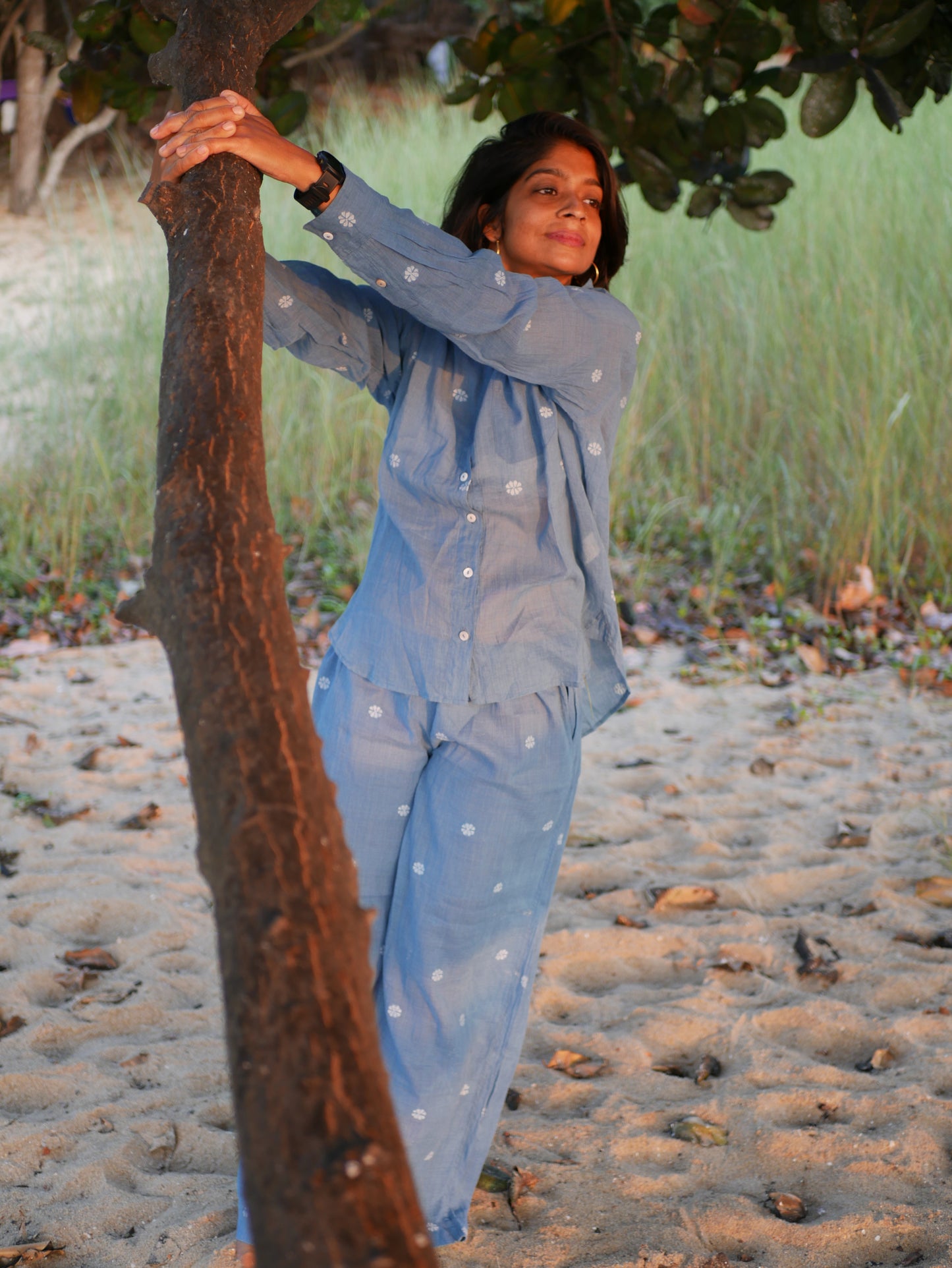 Classic Pyjama Set - Indigo Handloom