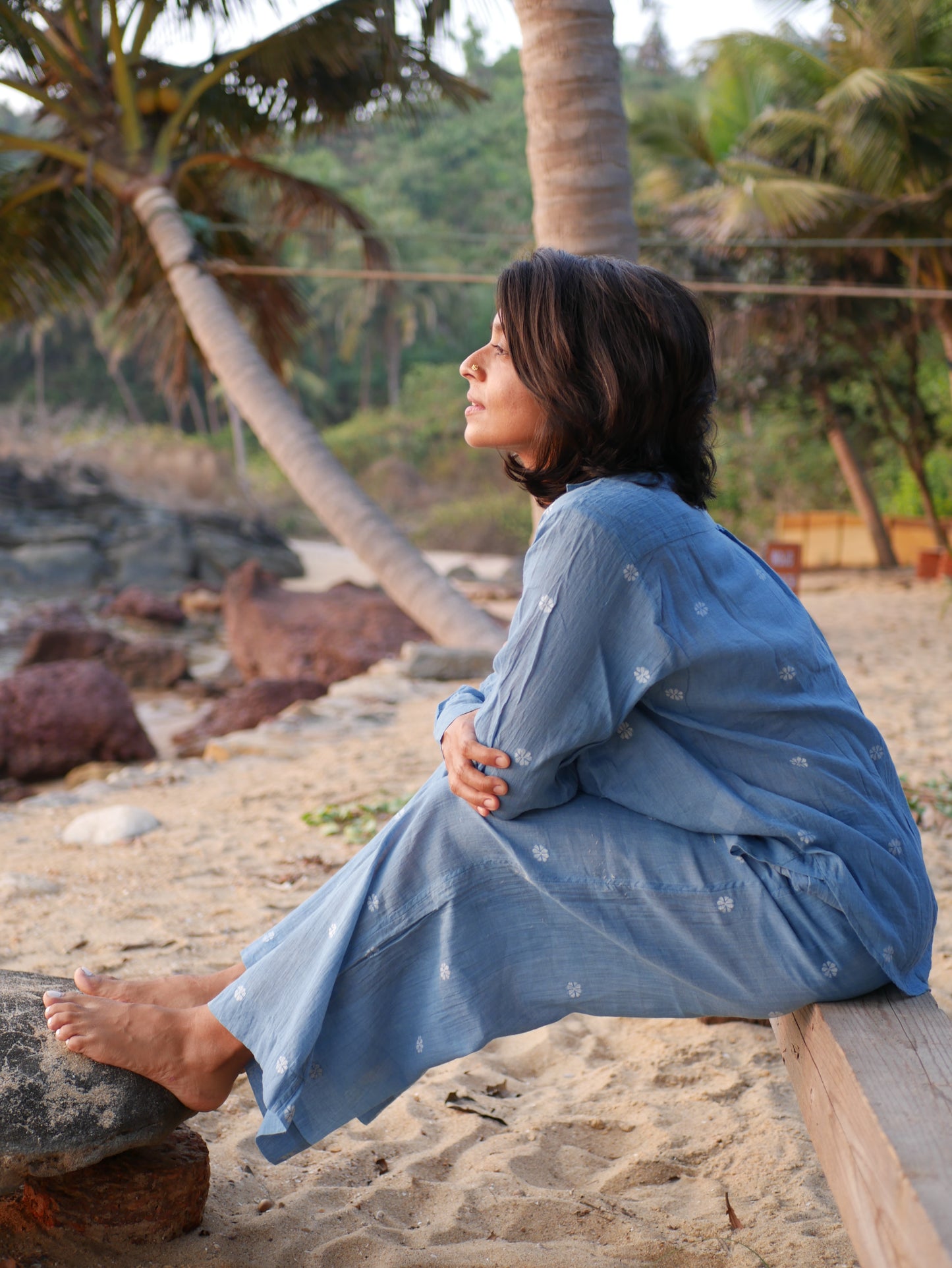 Classic Pyjama Set - Indigo Handloom