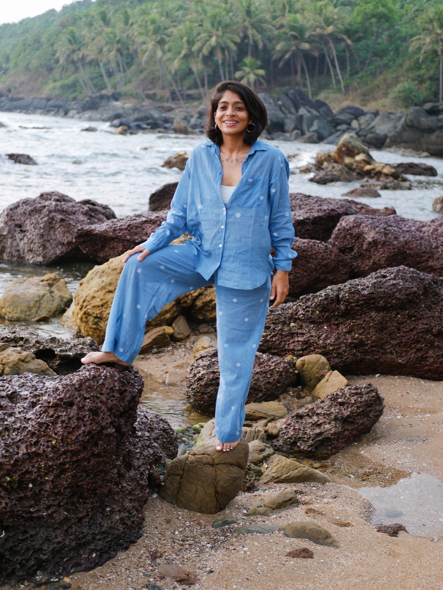 Classic Pyjama Set - Indigo Handloom