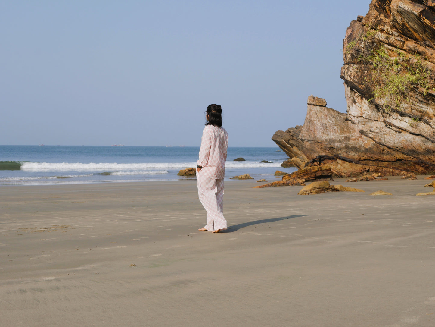 Classic Pyjama Set - Pink Checks on Regenerative Cotton