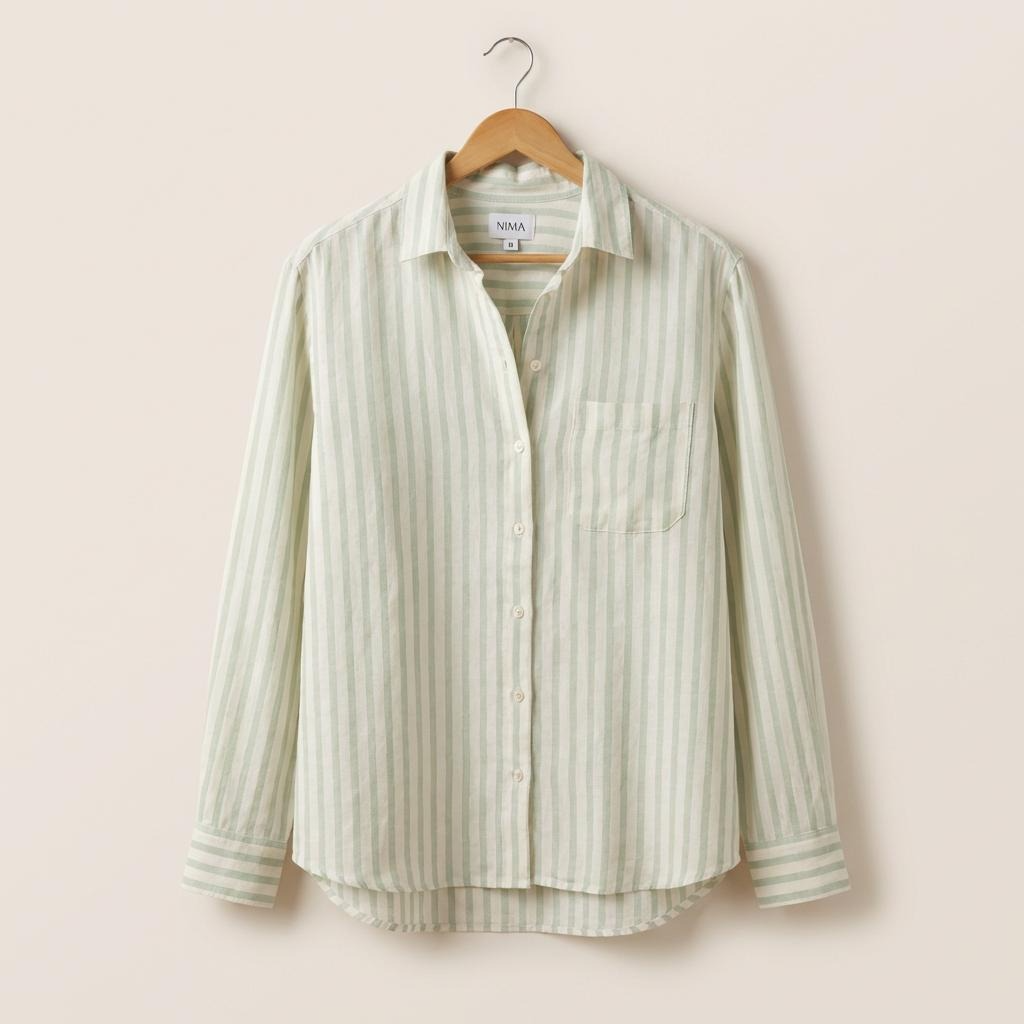 Classic Pyjama Set - Green Striped Handloom